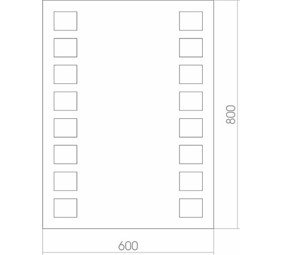 Зеркало mixline Сафари 600х800 светодиодная подсветка, фацет 525416