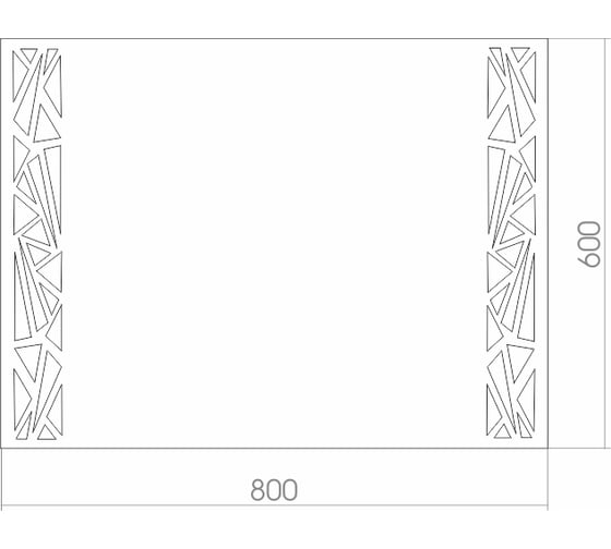 Зеркало mixline Стелла 800х600 светодиодная подсветка 525398