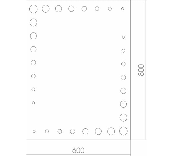 Зеркало mixline Шанель 600х800 светодиодная подсветка 525406