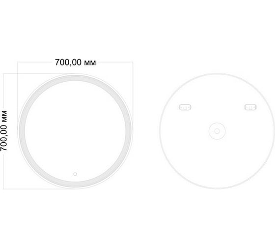 Зеркало mixline Оливия D700 сенсорный выключатель, светодиодная подсветка 545092