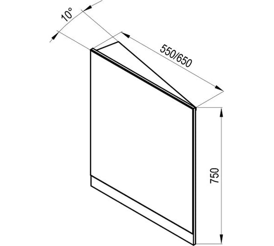 Зеркало Ravak 10° 650 R темный орех X000001081