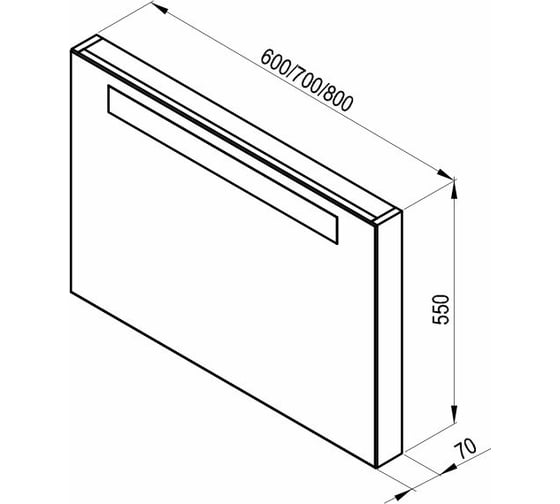 Зеркало Ravak CLASSIC 600 в белой рамке X000000352