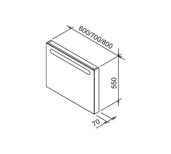 Зеркало Ravak Chrome 600 белое X000000546 00000031444