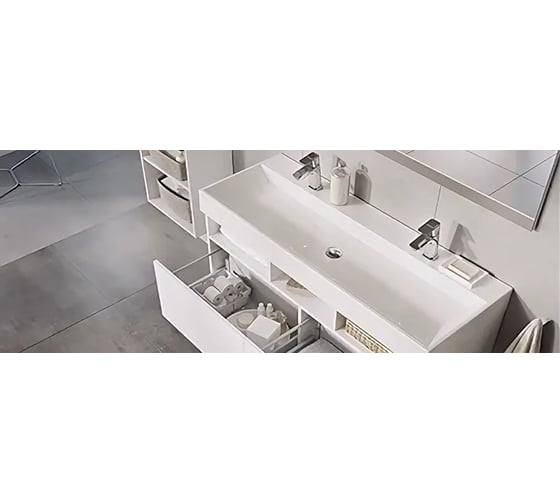 Тумба под умывальник RAVAK SD Natural 1200, белая X000001053 00000063040