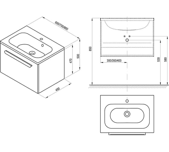 Тумба под умывальник Ravak SD 600 CHROME капучино/белая X000000961