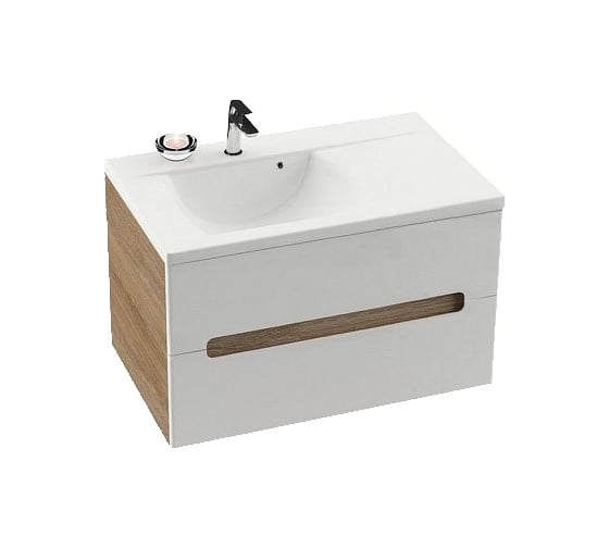 Тумба под умывальник Ravak SD 800-L CLASSIC II капучино/белая X000000913