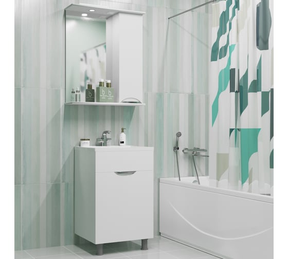 Тумба для ванной MIXLINE ЭТЬЕН-50" под раковину Roma 50 Paola /РИМ 50 ПВХ 555119