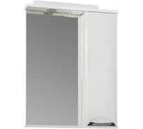 Шкаф навесной зеркальный BRIZ из ДСП и МДФ Бриз шнз11-65 правый 362 02-11065-00 02 БЕЛ