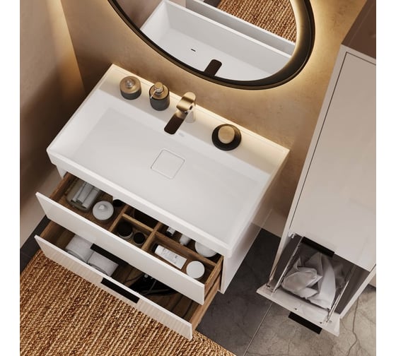 Тумба консольная BRIZ из ДСП Сохо т18-80 (ум. Вилис) 244 03-18080-17 00 БЕЛ