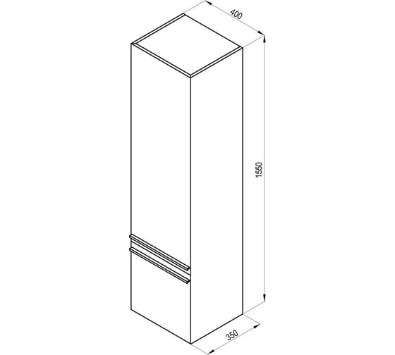 Боковой шкаф Ravak SB 400 R Clear белая/белая X000000763