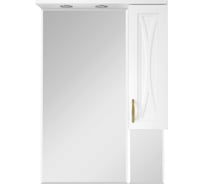 Зеркало-шкаф Misty правое, светильник Амбра 80 П-Амб0280-0322ЯП