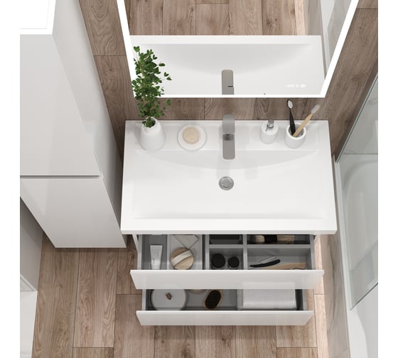 Тумба BRIZ Элен классик т8-80 из ДСП и МДФ, ум. Фостер 227 03-08080-06 00 БЕЛ