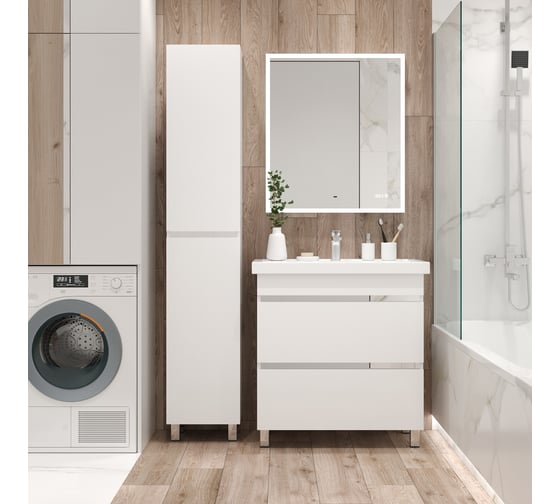Тумба BRIZ Элен классик т8-80 из ДСП и МДФ, ум. Фостер 227 03-08080-06 00 БЕЛ