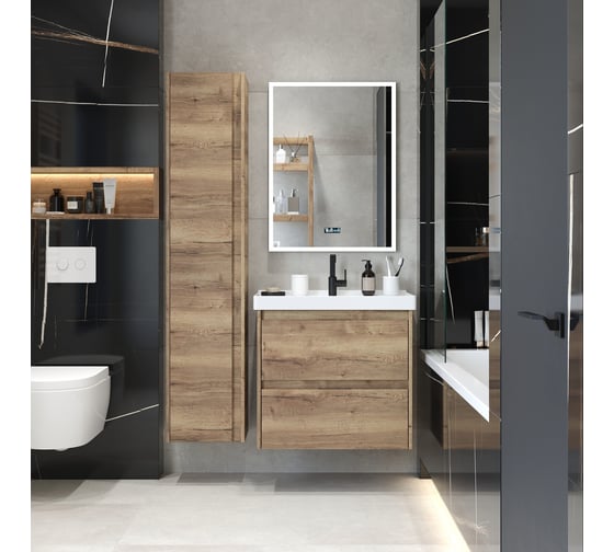 Тумба консольная BRIZ Берн т18-70, из ДСП, Грэйс 238 03-18070-15 00 ВЕЛ