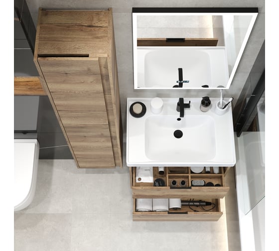 Тумба консольная BRIZ Берн т18-60, из ДСП, Грэйс 238 03-18060-15 00 ВЕЛ