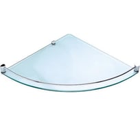 Угловая полка RUSH стеклянная, с бортиком Bianki BI76611