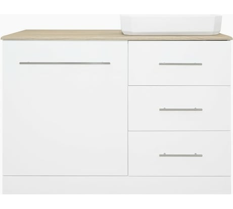 Тумба Misty Респект 110 под стиральную машину с 3 ящика, правая Э-Рес01110-13ЯП