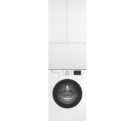 Шкаф Misty Амур 60 над стиральной машиной с бельевой корзиной Э-Ам08060-012Бк