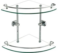Угловая стеклянная полка Savol двойная S-099322