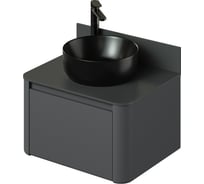 Тумба со столешницей ИТАНА Pronto 606х474х360мм, графит эмаль 4657810339910