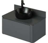 Тумба со столешницей ИТАНА Pronto 806х474х360мм, графит эмаль 4657810339903