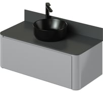 Тумба со столешницей ИТАНА Pronto 1006х474х360мм, серая эмаль 4657821040256