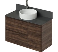 Подвесная тумба со столешницей ИТАНА Roberto 100 1005х458х586 Орех Пекан шоколад 4657834371873
