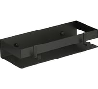 Полка для душа прямая LEMARK SHELF LINE 300 мм, из нержавеющей стали, с крючками, черный 9772050