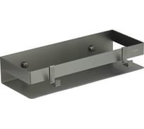 Полка для душа прямая LEMARK SHELF LINE 300 мм, из нержавеющей стали, с крючками, графит 9776051