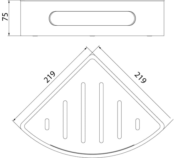 Полка для душа угловая LEMARK SHELF LINE из нержавеющей стали, с крючками, графит, вставка-пластик графит 9776048