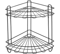 Полка 2-ая угловая SAKURA АЕ-435A, 222x222x335 мм, BL, черный 037299