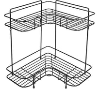 Полка 2-ая угловая SAKURA АЕ-483, 350x270x270 мм, BL, черный 037300