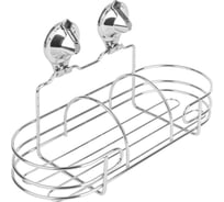 Полка 1-ая овальная на присоске SAKURA, Air-lock BI-3103A, 160x130x320 мм, СР, хром 037107