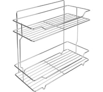 Полка 2-ая прямоугольная SAKURA АЕ-430, 360x150x350 мм, СР, хром 037160