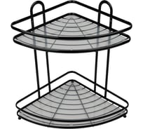 Полка 2-ая угловая SAKURA HO-2214, 260x260x325 мм, BL, черный 018766