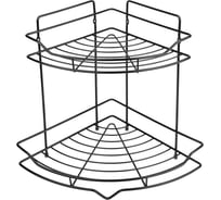 Полка 2-ая угловая SAKURA АЕ-435, 330x250x350 мм, BL, черный 037298