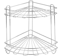 Полка 2-ая угловая SAKURA АЕ-435A, 222x222x335 мм, СР, хром 037164