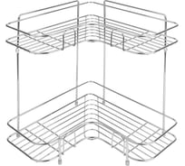 Полка 2-ая угловая SAKURA АЕ-483, 350x270x270 мм, СР, хром 037165