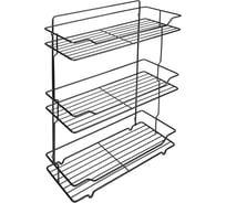 Полка 3-ая прямоугольная SAKURA АЕ-431, 580x150x350 мм, BL, черный 037301