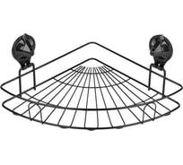 Полка 1-ая угловая на присоске SAKURA, Air-lock BI-4049 BL, черный 037321
