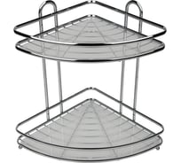 Полка 2-ая угловая SAKURA HO-2214, 260x260x325 мм, СР, хром 000027