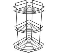 Полка 3-ая угловая SAKURA АЕ-436, 580x255x350 мм, BL, черный 037303