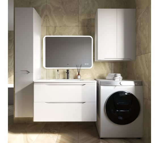 Подвесной шкаф Style Line Марелла мини 600 Люкс антискрейтч белый матовый, PLUS CC-00002424 СС-00002424