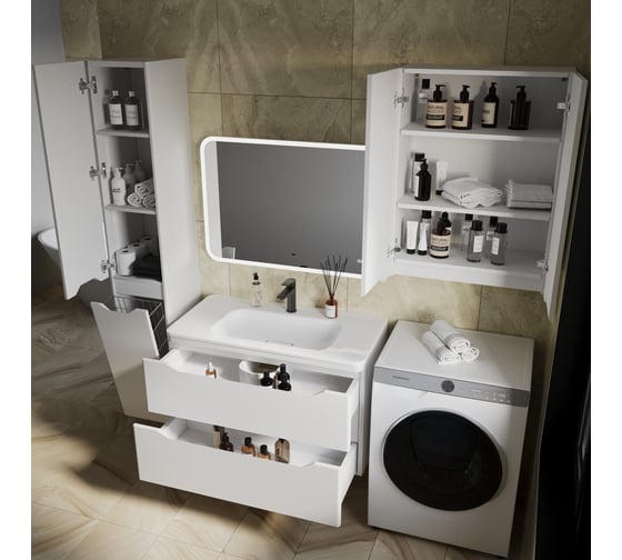 Подвесной шкаф Style Line Марелла мини 600 Люкс антискрейтч белый матовый, PLUS CC-00002424 СС-00002424