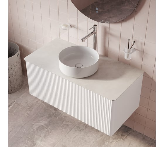 Столешница IDDIS Optima Home, керамогранит, 100 см, cветло-серый бетон, OPH10W0i89