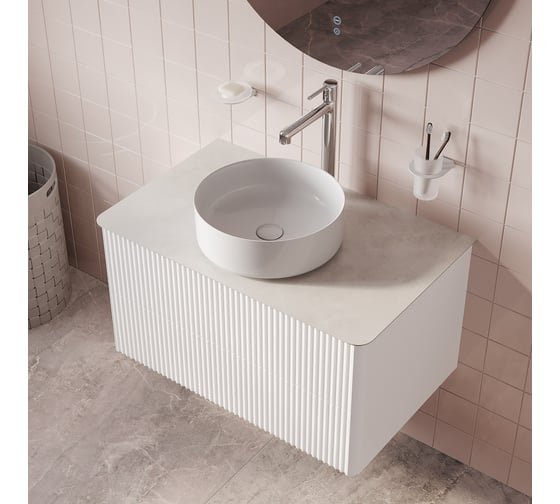 Столешница IDDIS Optima Home, керамогранит, 80 см, cветло-серый бетон, OPH80W0i89