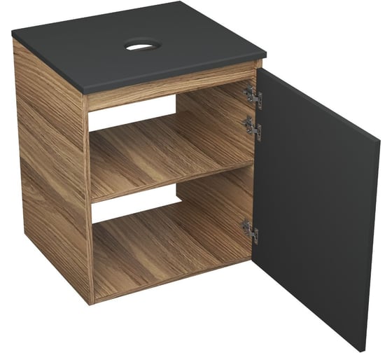 Тумба под раковину Bauedge Bau Dream Blackwood 50, 1 дверца, графит BD2050-BL-1