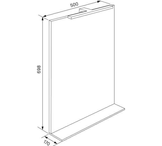 Зеркало IDDIS New Custo 50 см, белое NCU50W0i98