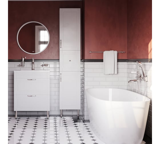 Напольный пенал IDDIS Oxford 36 см, белый OXF36W0i97