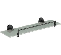 Полка для ванной Raindrops Black стеклянная с бортиком  20553